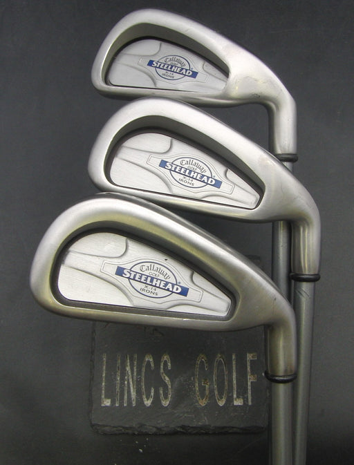 Set of 3 Callaway Steelhead X-14 3 + 4 + 5 Irons Regular Graphite Shafts