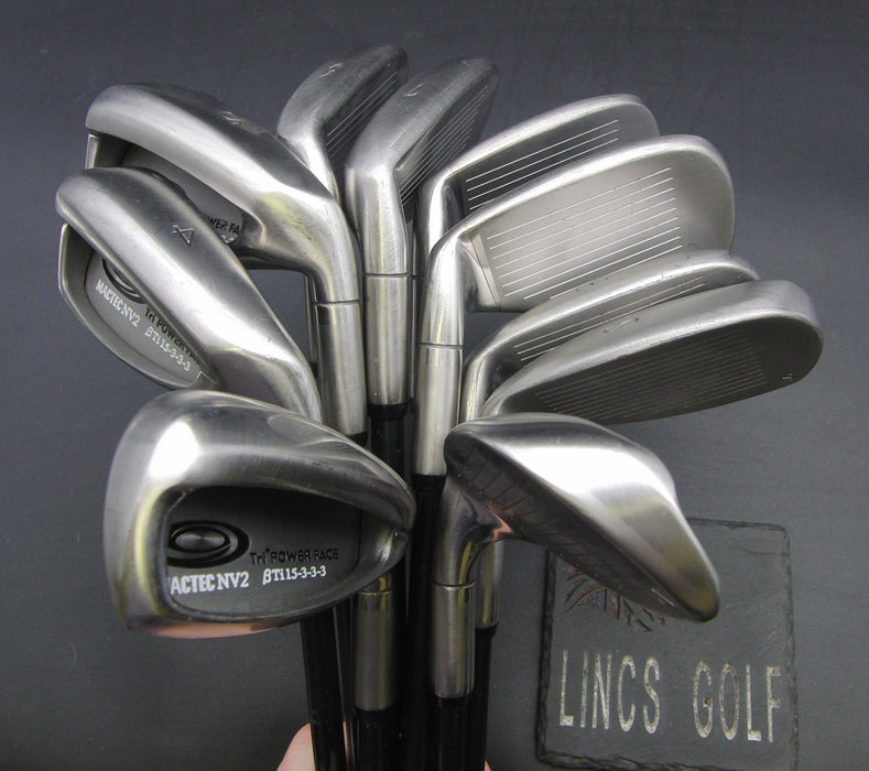 Set of 10x MacGregor Mactec NV2 3-SW+AW Regular Graphite Shafts Mactec Grips*