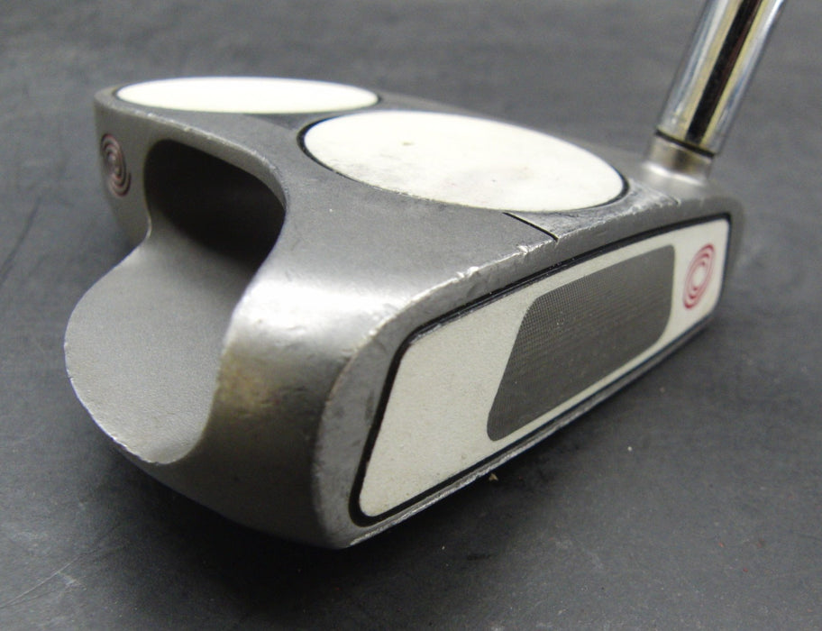 Odyssey White Steel 2-Ball Putter Steel Shaft 82cm Length Psyko Grip*