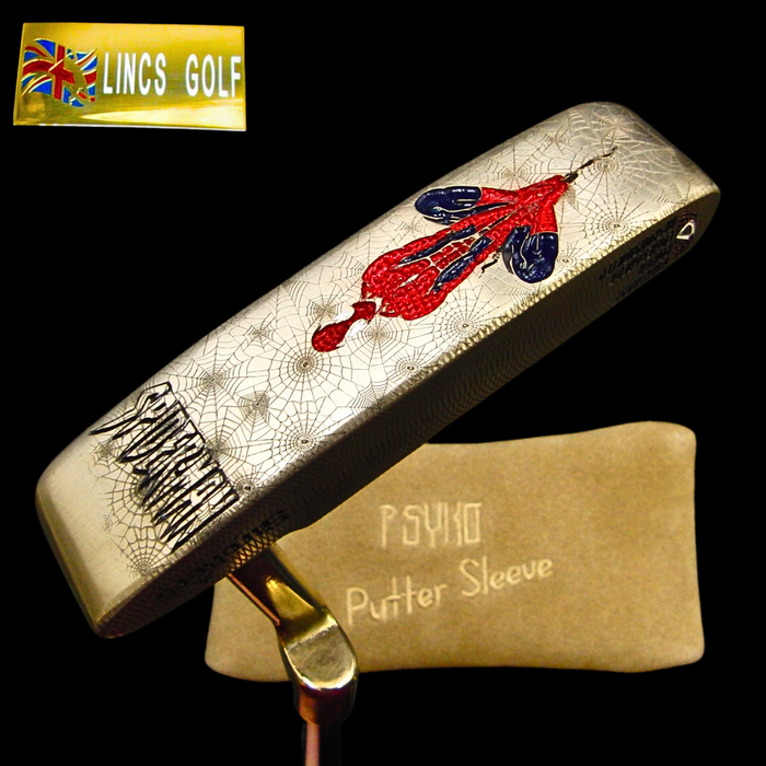 Custom Milled Spiderman Themed Ping Anser 3 Putter 85cm Steel Genuine Leather HC