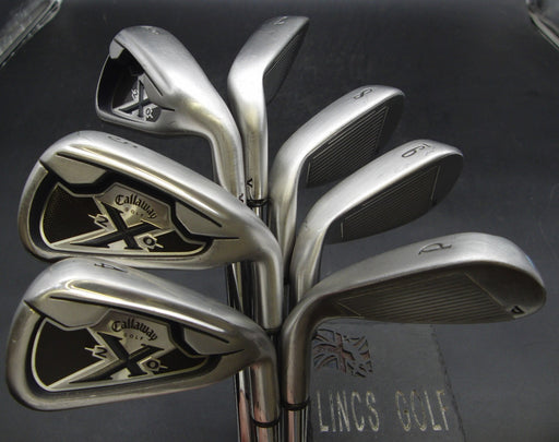 Set of 7x Callaway X20 4-PW Irons Uniflex Steel Shafts Callaway Grips*