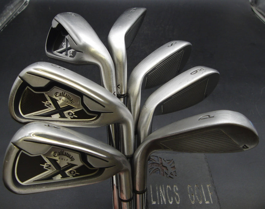 Set of 7x Callaway X20 4-PW Irons Uniflex Steel Shafts Callaway Grips*