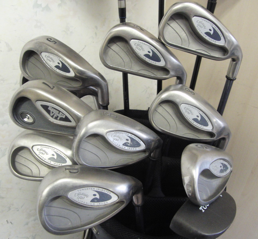 Set of Callaway HawkEye Irons 3-SW+AW+ Inpres 10 Driver+3 Wood+4 Wood+Putter