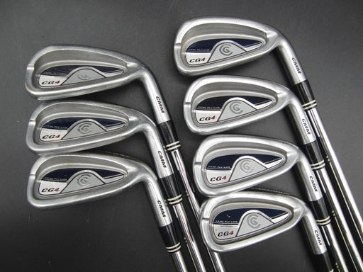 Set of 7x Cleveland CG4 CMM Irons 4-PW Stiff Steel Shafts Cleveland Grips*