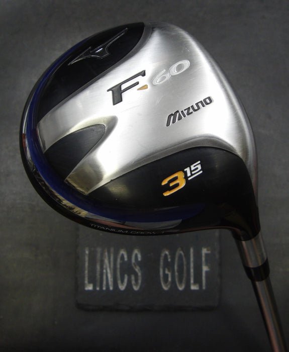 Mizuno F60 15° 3 Wood Extra Stiff Graphite Shaft Golf Pride Grip