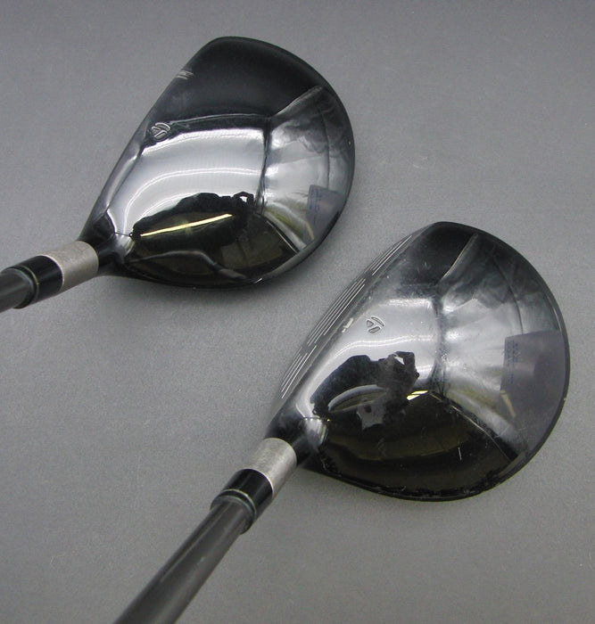 Set of 2 TaylorMade R5 Dual 3 + 5 Woods Stiff Graphite Shafts TaylorMade Grips*