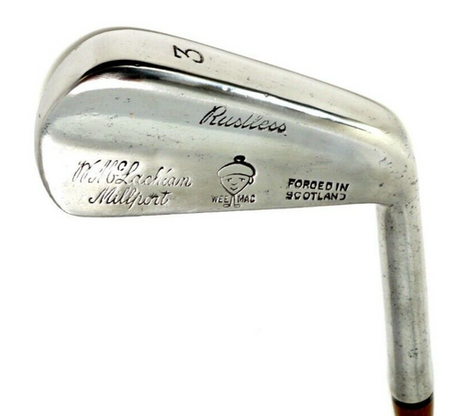 Polished Vintage Wee Mac Rustless 3 Iron Coated Regular Steel Shaft
