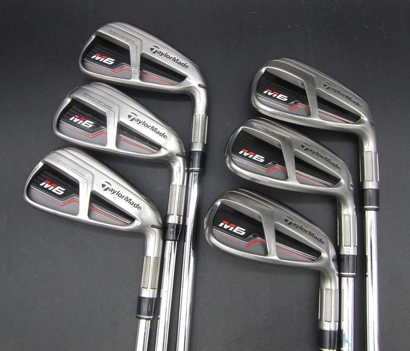 Set of 6x TaylorMade M6 5-PW Irons Stiff Steel Shafts Golf Pride Grips*