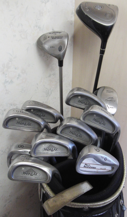 Set Of Lynx Parallax 3-PW/SW Irons + 10.5 Driver + 3 Wood + 4/5 Hybrid + Putter