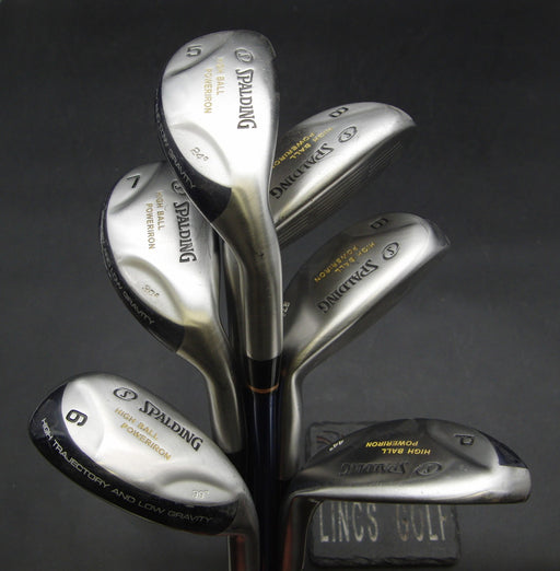 Set of 6x Spalding High Ball Irons 5-PW Regular Graphite Shafts Spalding Grips