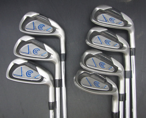 Set of 7x Cleveland 5-SW Irons Stiff Steel Shafts Black Grips*