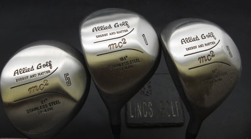 Set of 3 Left-Handed Allied Golf Energy and Matter MC² Driver & 3+5 Woods