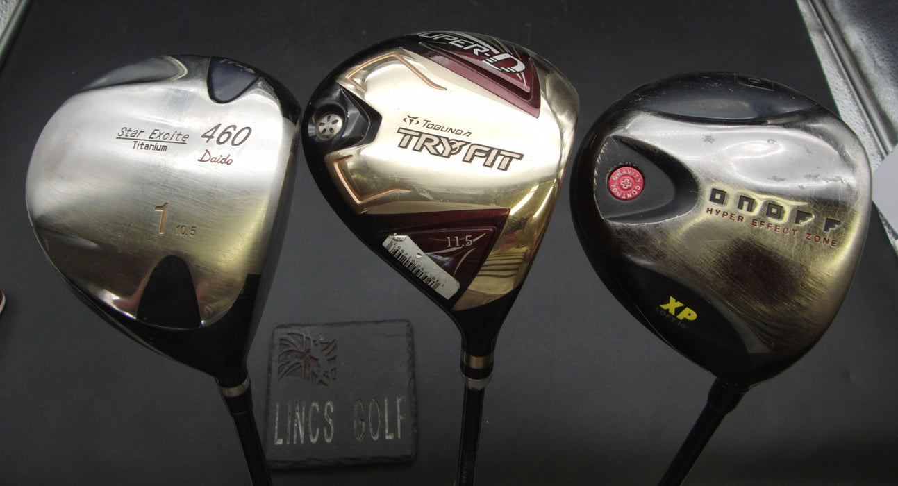 Set of 3 Drivers Tobunda Try Fit Super D Star Excite 460 Onoff Hyper Effect Zone