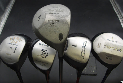Set of 5x Multi Brands Drivers Regular Graphite Shafts Royal Grip + Black Grips