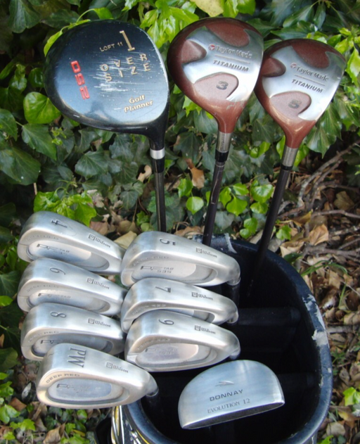 Set of Wilson Deep Red 4-PW+ 1 11 Driver+ 3 Wood+ 5 Wood+ Donnay Putter