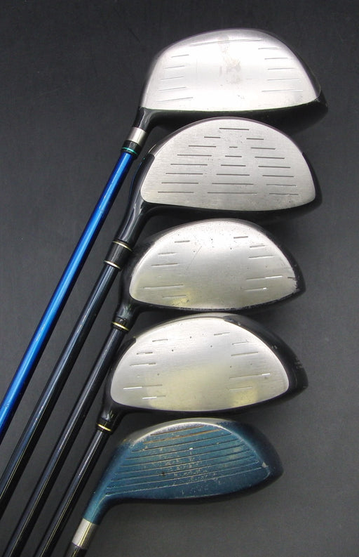 Set of 5x Multi Brands Drivers Stiff Graphite Shafts Black Grips