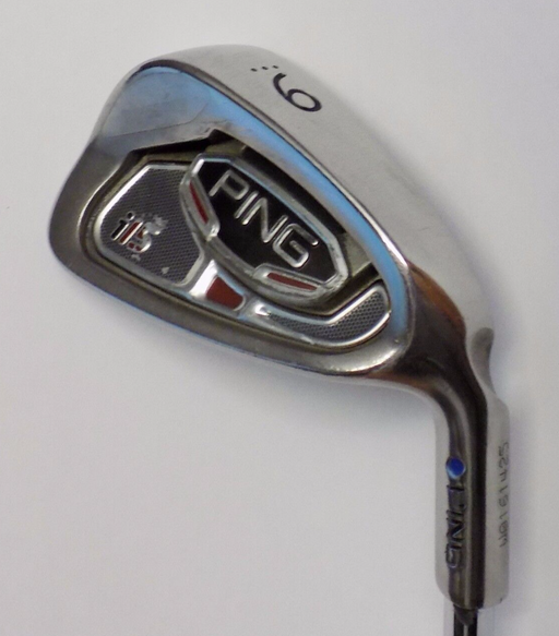 Polished Ping i15 Blue Dot 9 Iron ZZ-65 (Stiff) Steel Shaft Ping Grip