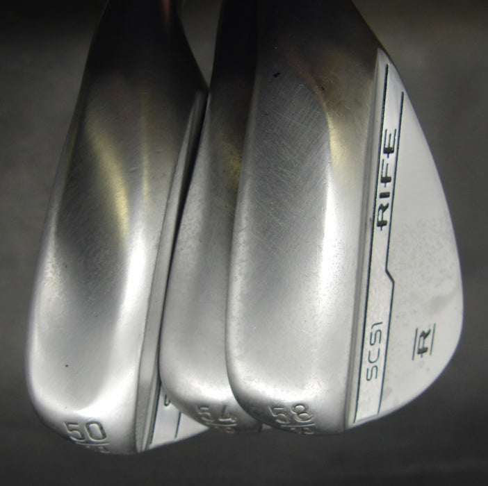 Set of 3 Rife SCS1 Wedges Regular Steel Shafts Champkey Grips