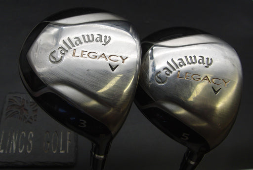 Set of 2 Callaway Legacy 3+5 Woods Regular Graphite Shafts Tour Edge Grips