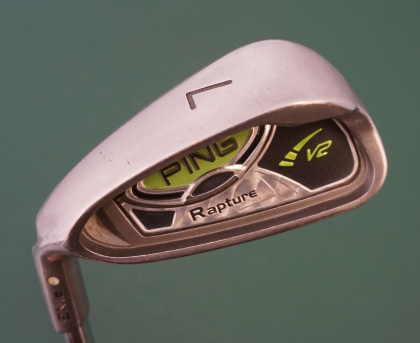 LeftHanded Ping Rapture V2 White Dot 7 Iron Regular Steel Shaft Ping Grip