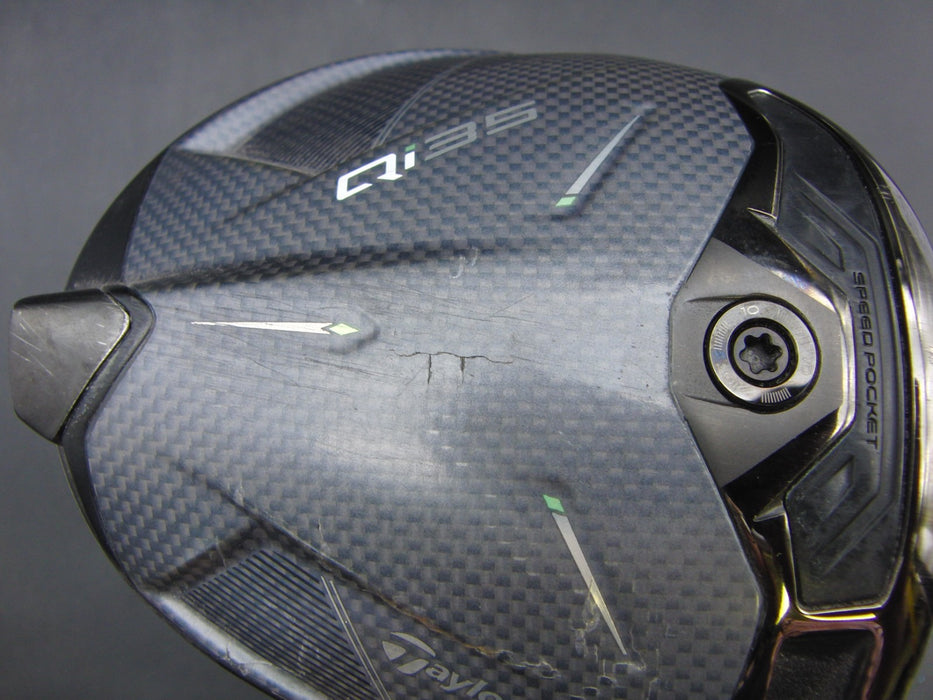 TaylorMade Qi35 10.5° Driver Stiff Graphite Shaft Tour Edge Grip (Damaged Head)