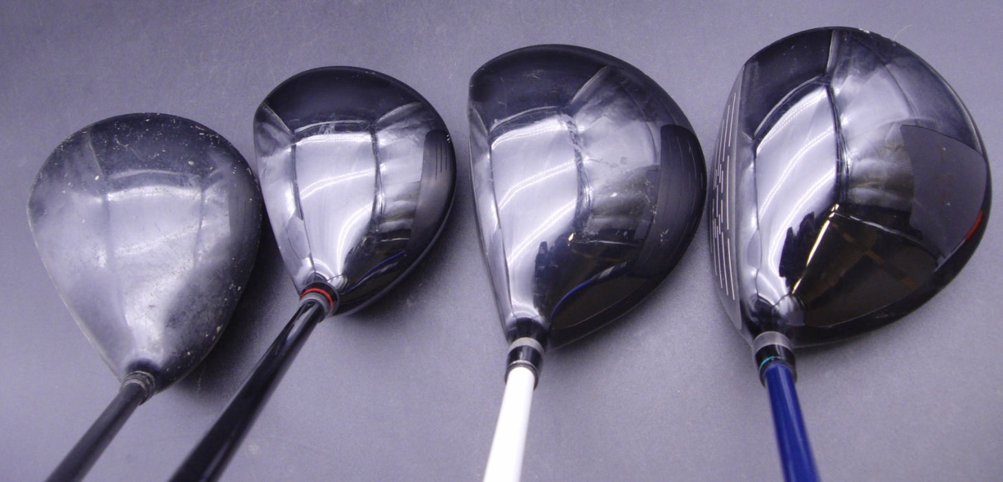 Set of 4 Golf Drivers XXIO ONOFF Daiwa GPM Stiff/Regular Graphite Shafts + Grips