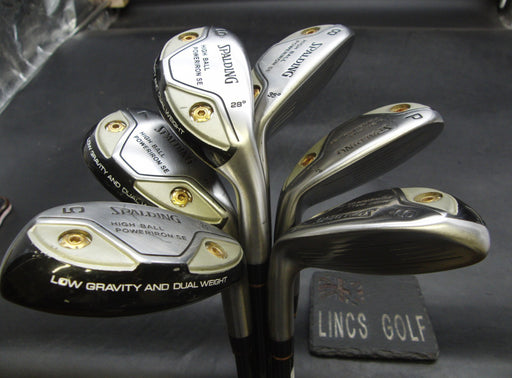 Set of 6x Spalding High Ball Irons 5-PW Regular Graphite Shafts Spalding Grips*