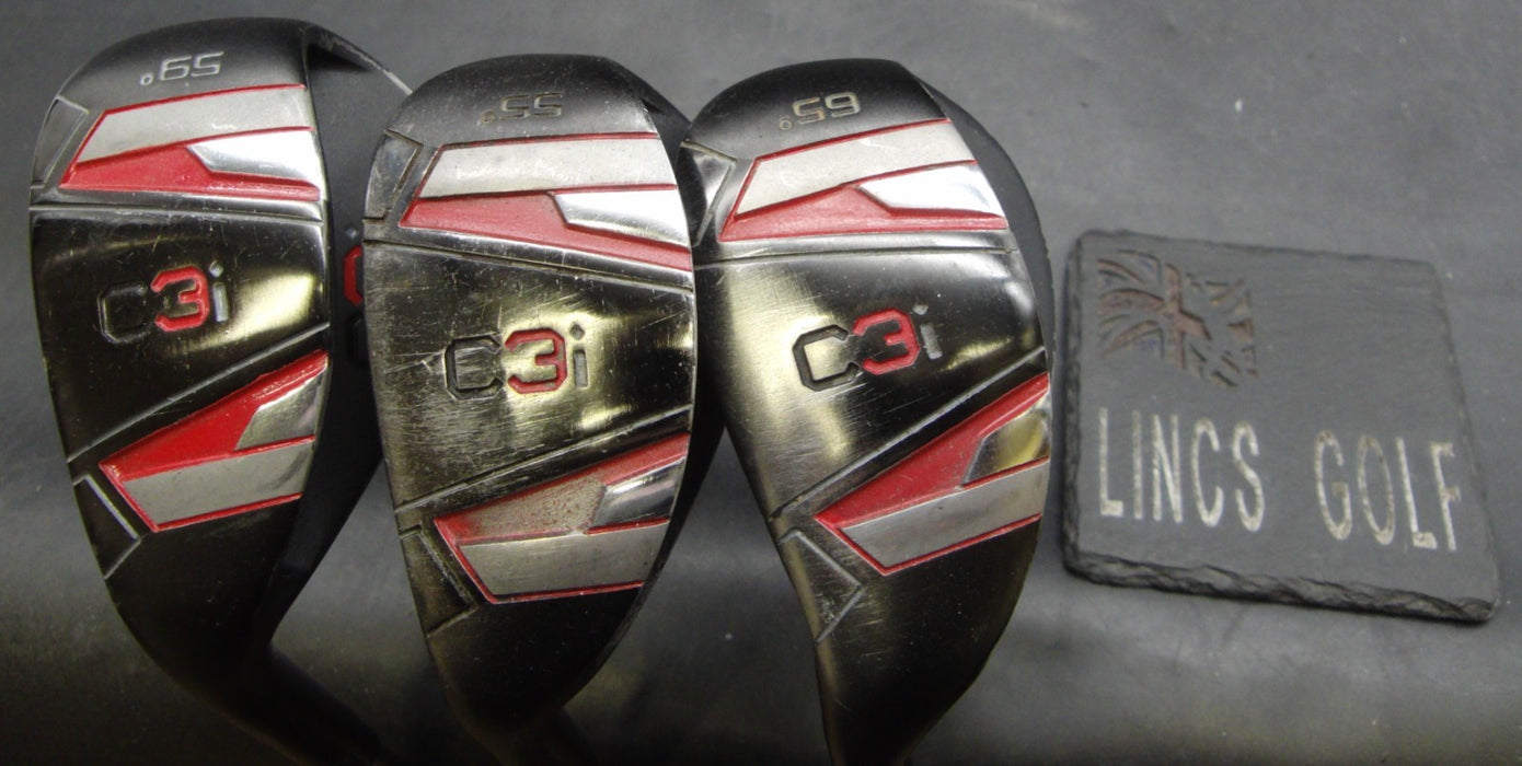 Left-Handed Set of 3 C3i 55° + Lob + 59° + 65° Sand Wedges Regular Steel Shafts*