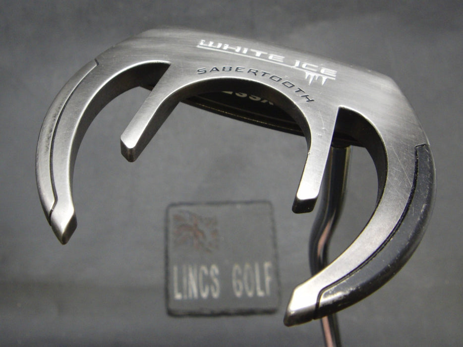 Odyssey White Ice Sabertooth Putter Steel Shaft 87cm Length Psyko Grip*