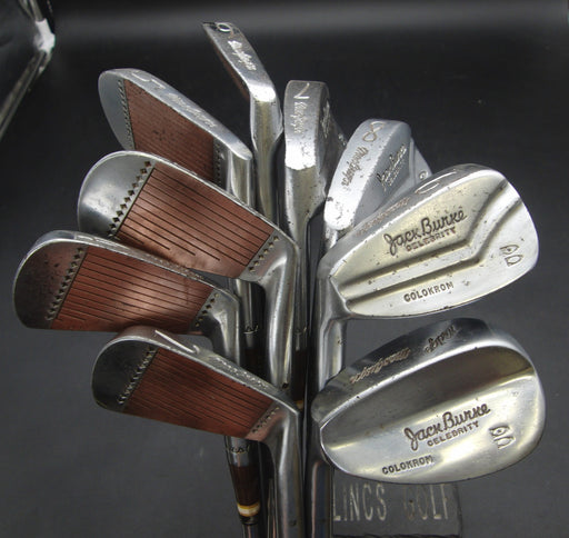 Left-Handed Set of 9x MacGregor Jack Burke Colokrom Irons 2-PW Regular Steel
