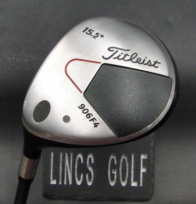 Left-Handed Titleist 906F4 15.5° Wood Stiff Graphite Shaft Elite Grip & H/C