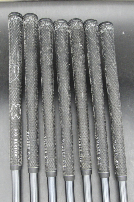 Set of 7x Callaway Big Bertha 2002 Irons 3-9 Regular Graphite Shafts with Grips*