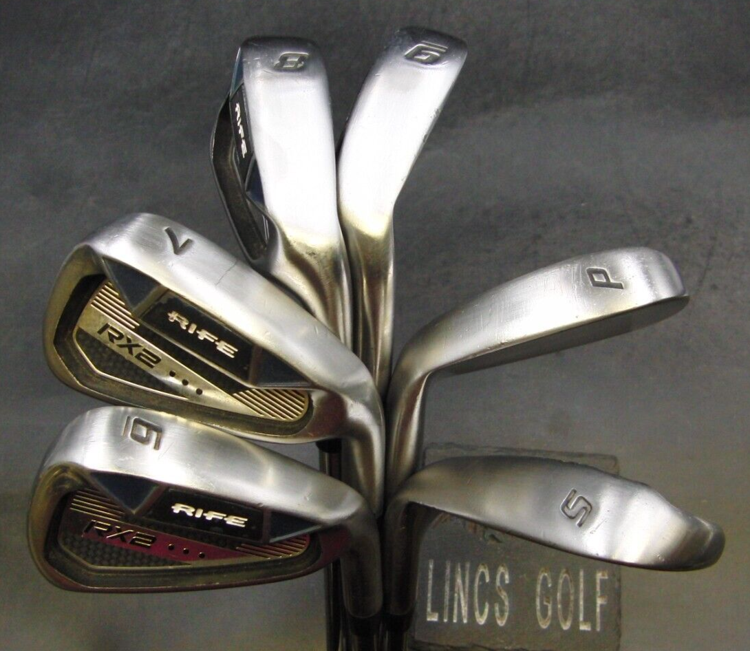 Set of 6 x Rife RX2 Irons 6-SW Regular Steel Shafts Rife Grips ...