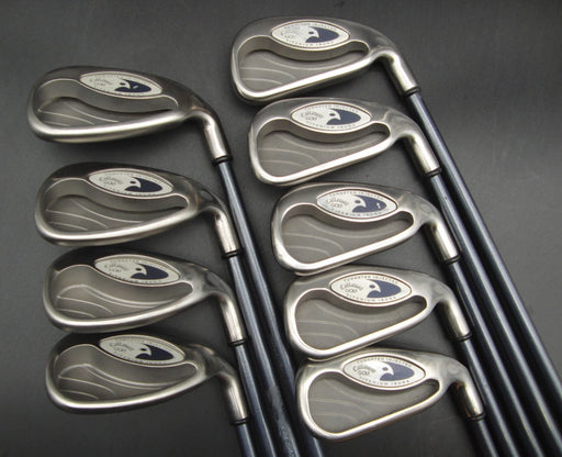 Set of 9x Callaway Hawk Eye Irons 3-SW Regular Graphite Shafts Mixed Grips*