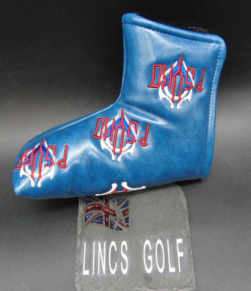 Luxury PSYKO GOLF Embroidered Genuine Leather Putter Head Cover