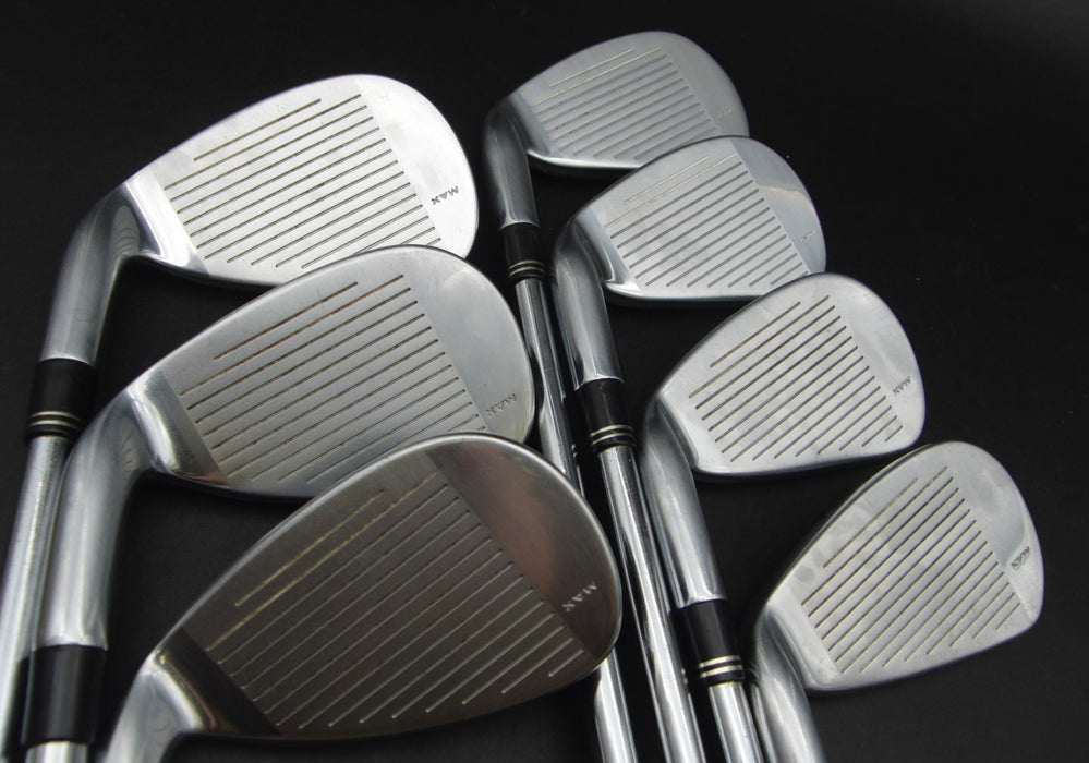 Set of 7x TaylorMade r7 cgb rac 4-PW Irons Stiff Steel Shafts TaylorMade Grips