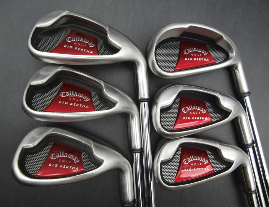 Set of 6x Callaway Big Bertha 2008 Irons 5-PW Stiff Steel Shafts Callaway Grips