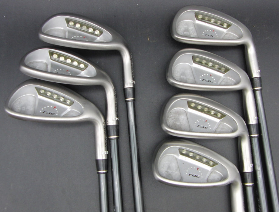 Set of 7x TaylorMade rac OS Irons 5-SW Regular Graphite Shafts with Grips