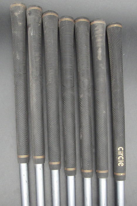Set of 7x Callaway HawkEye Irons 4-PW Firm Graphite Shafts Circle Grips