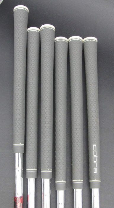 Set of 6 Cobra Baffler 2013 Red 7-SW + GW Stiff Steel Shafts Cobra Grips*