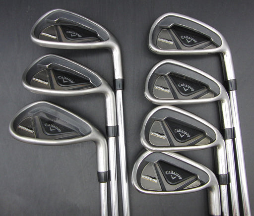 Set of 7x Callaway Warbird 5-SW Irons Uniflex Steel Shafts Callaway Grips