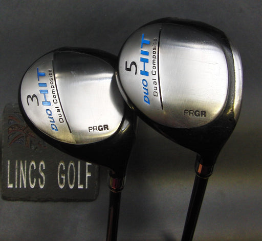 Set of 2 PRGR Duo Hit 3 & 5 Woods Regular/Extra Stiff Graphite Shafts*