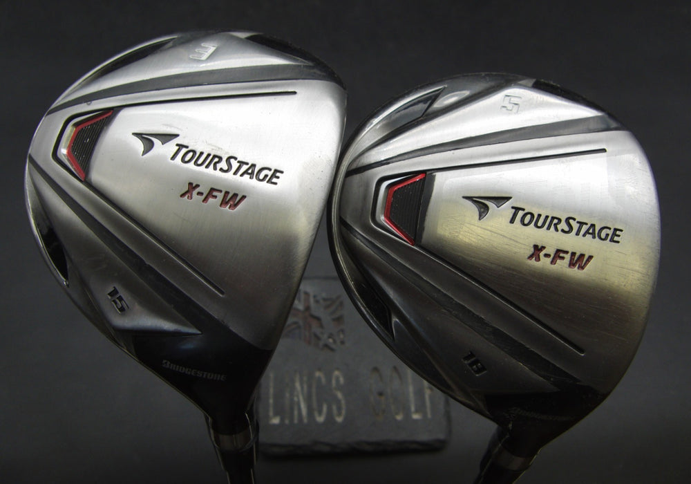 Set of 2 Bridgestone TourStage X-FW 3+5 Woods Regular Graphite Shafts