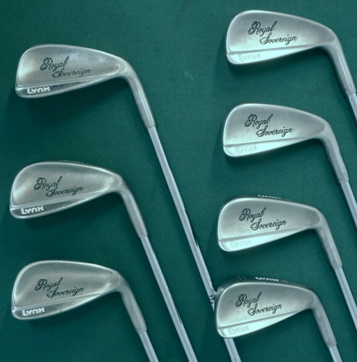 Collectors Set 7 x  Lynx Royal Sovereign Irons 5-SW Stiff Regular Steel Shafts