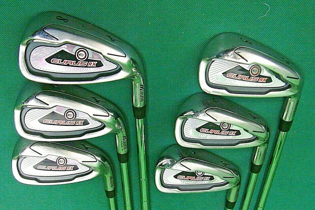 Set of 6 x Mizuno EURUS RX Irons 5-PW Stiff Steel Shafts MIZUNO Grips