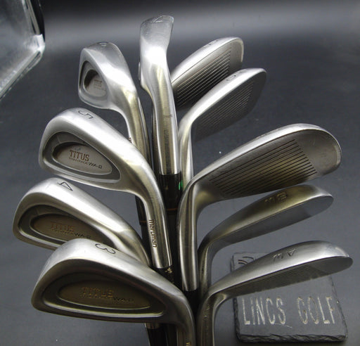 Set of 10x Maruman Titus WA-2 Irons 3-SW+AW Regular Graphite Shafts G/P Grips*