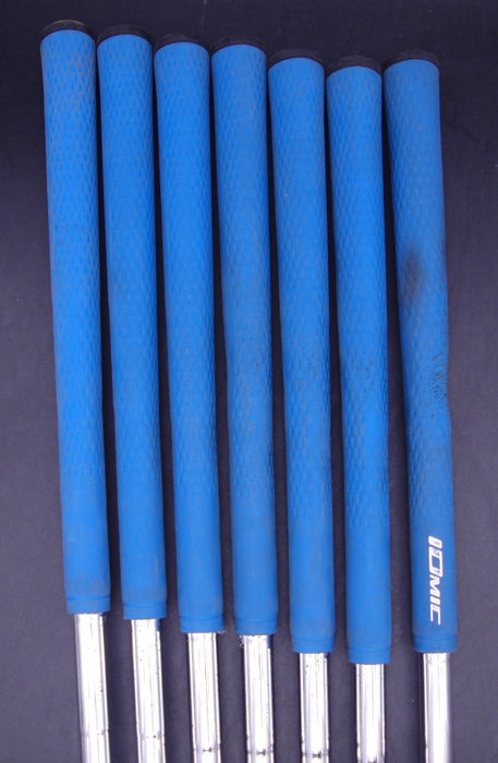 Set of 7x Titleist ZB Forged Irons 4-PW Stiff Steel Shafts Iomic Grips