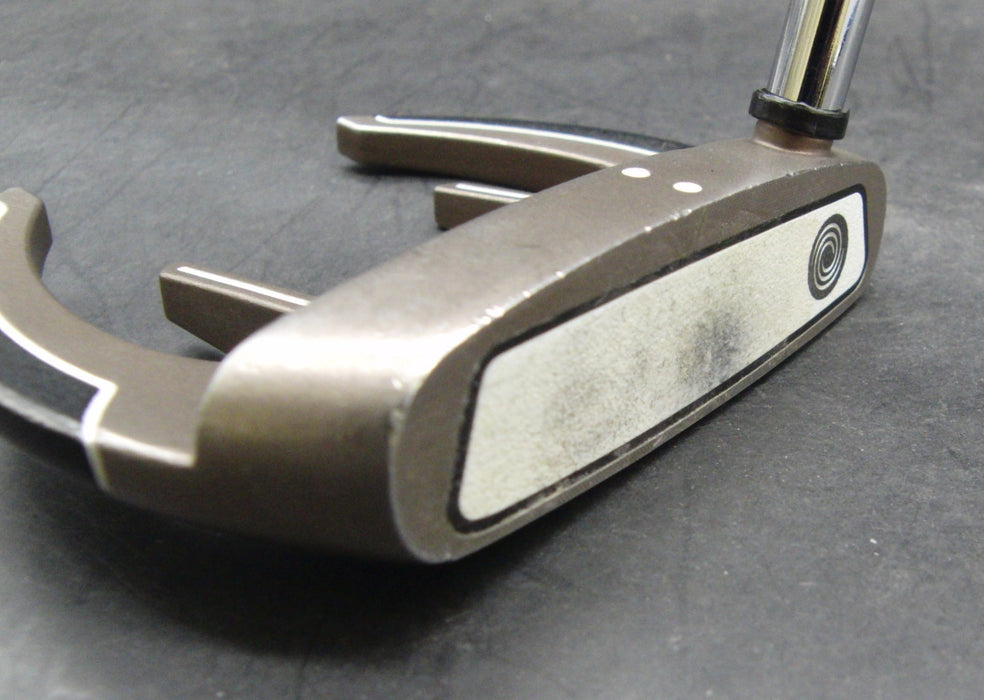 Odyssey White Ice Sabertooth Putter Steel Shaft 83cm Length Psyko Grip*