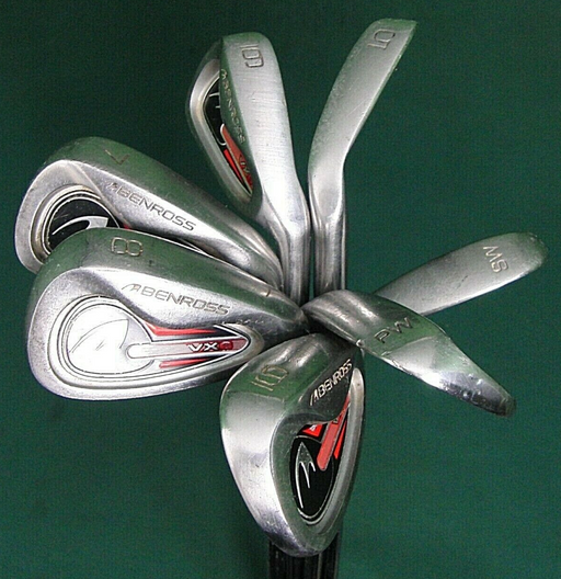 Set of 7 x Benross VX6 Irons 5-SW Extra Stiff Steel Shafts Golf Pride Grips