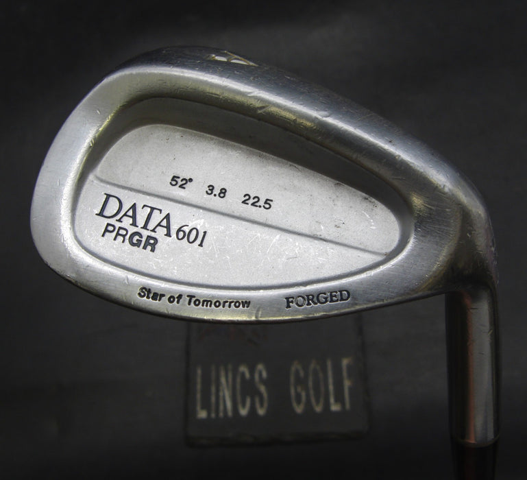 PRGR Data 601 Forged 52° Gap Wedge Stiff Steel Shaft Iomic Grip